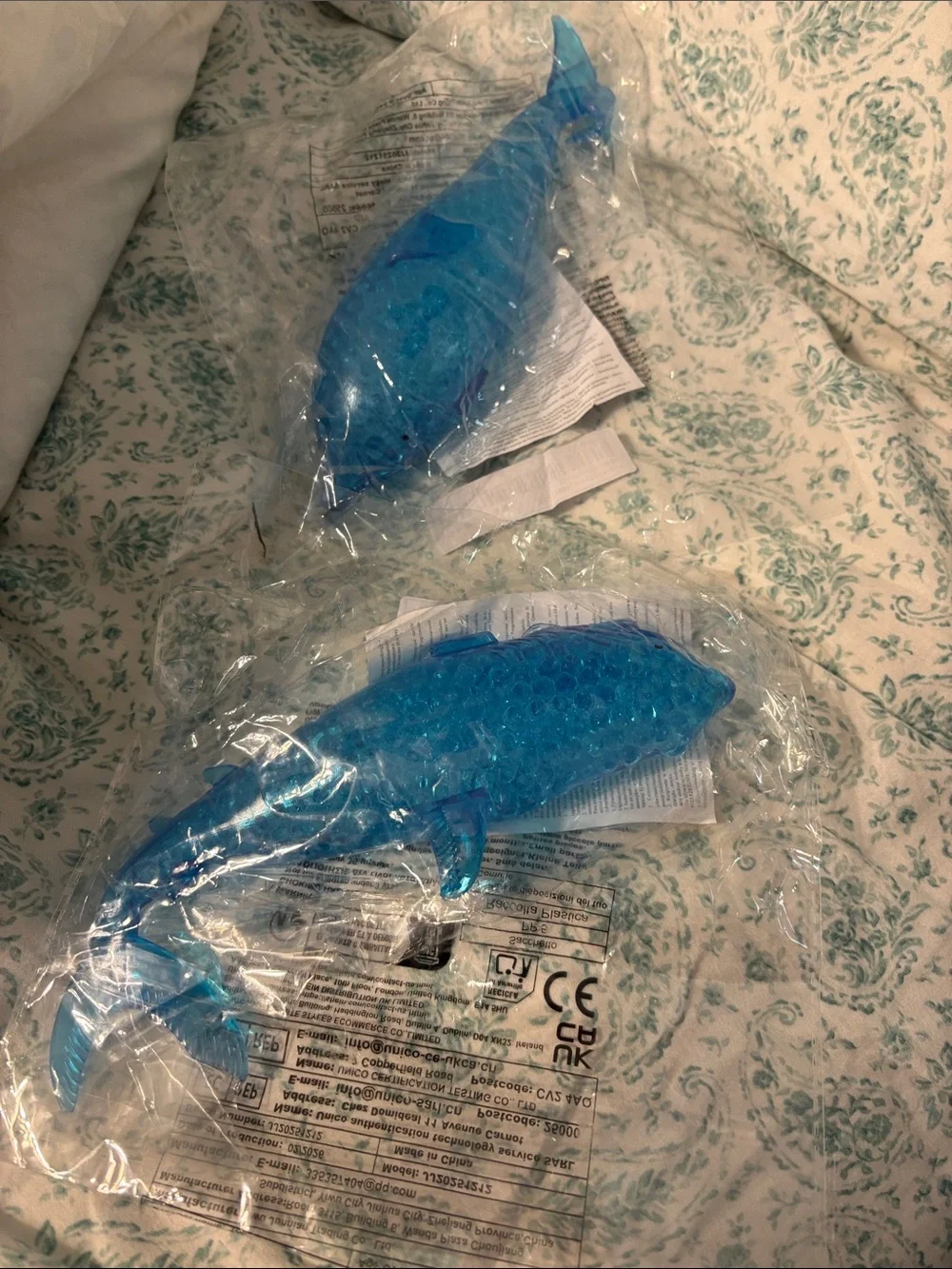 SHEIN Blue Gel Fish Aquarium Toys - Pack of 2 squishy toys